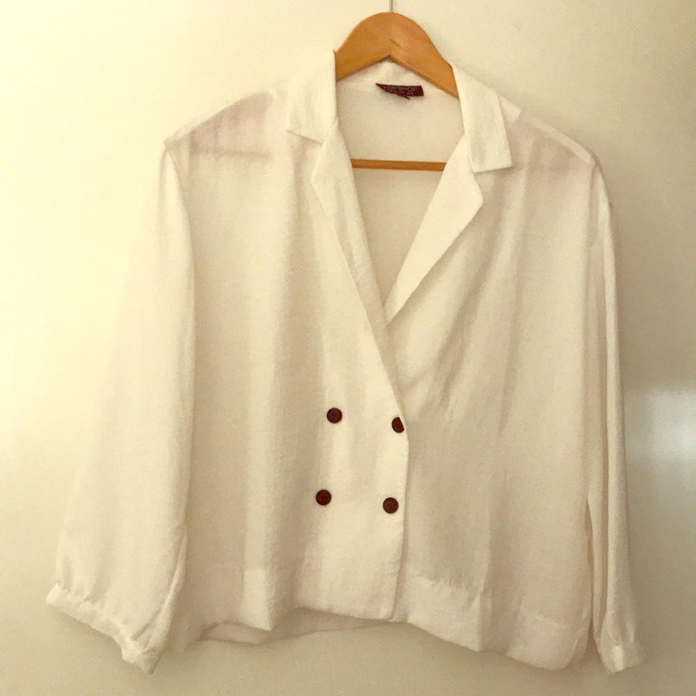 TopShop Chiffon Sleeve Blouse
